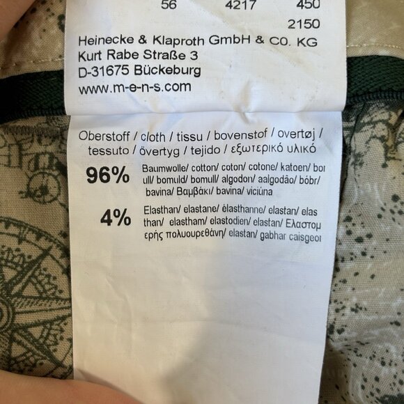 M.E.N.S Heinecke Klaproth Pants Mens 40 Green Modern Fit Outdoor Preppy Classic - Picture 14 of 16